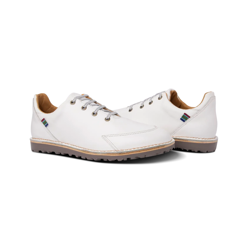 Veldskoen Albatross Golf Shoe (White leather with Grey sole)