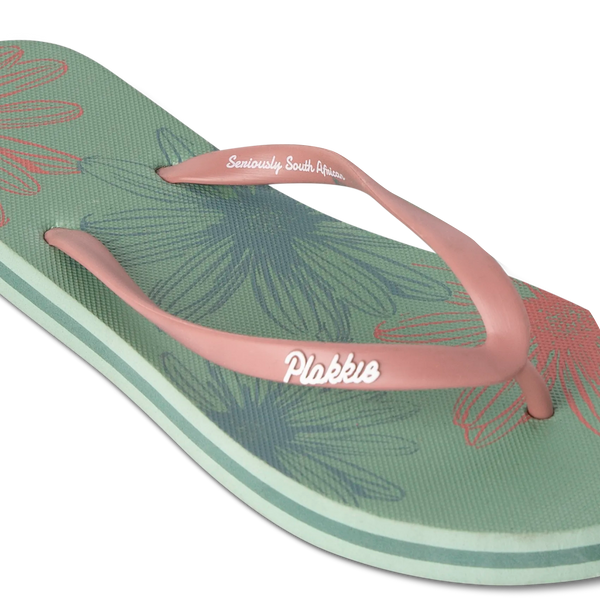 Plakkie Women's Victoria (Green and Dusty Pink)