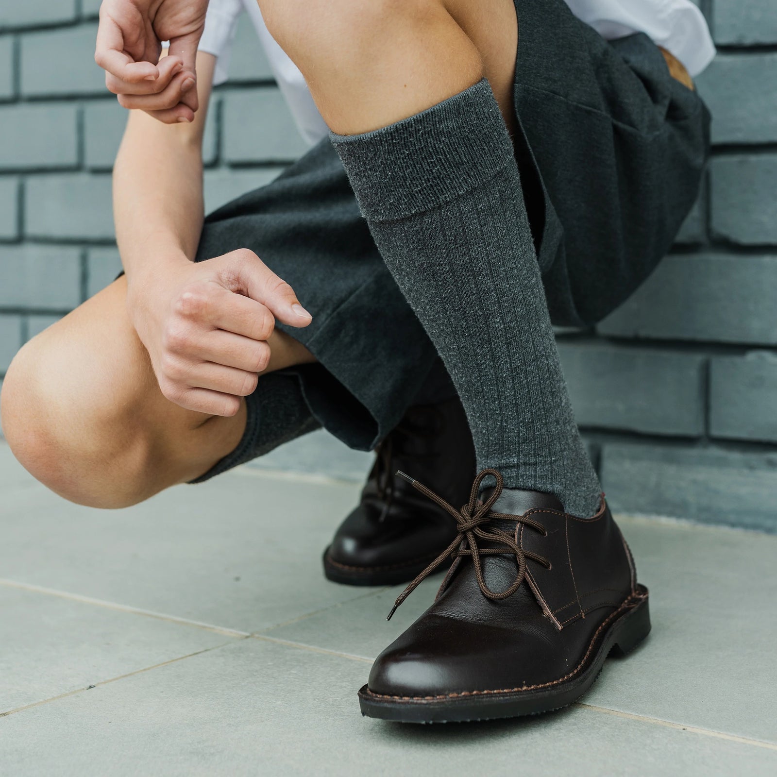 blue dress for baby girl Mens Brown Wool Dress Socks with Linked Toe and Slack Length 5-9