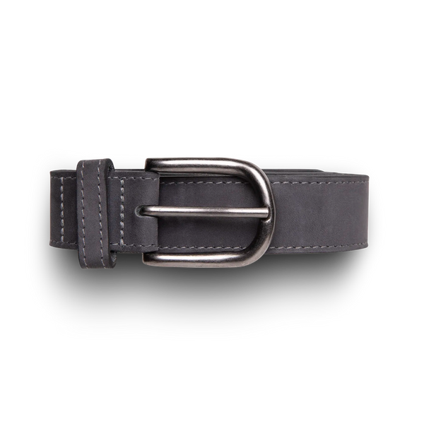 Full Grain Charcoal Belt 30mm (Charcoal Detail)