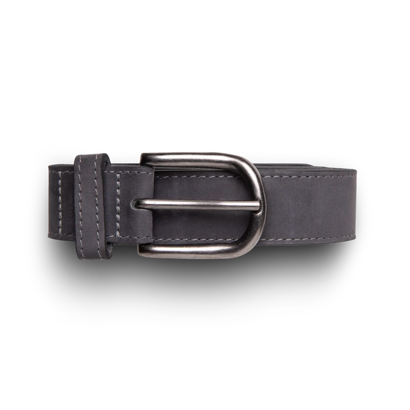 Full Grain Charcoal Belt 30mm (Charcoal Detail)