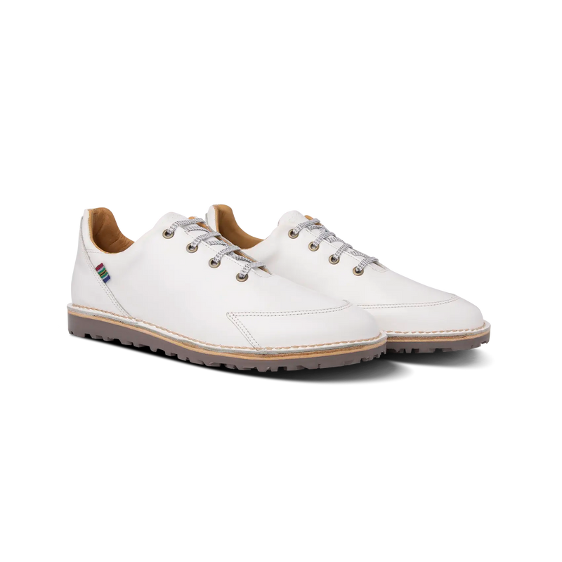 Veldskoen Albatross Golf Shoe (White leather with Grey sole)