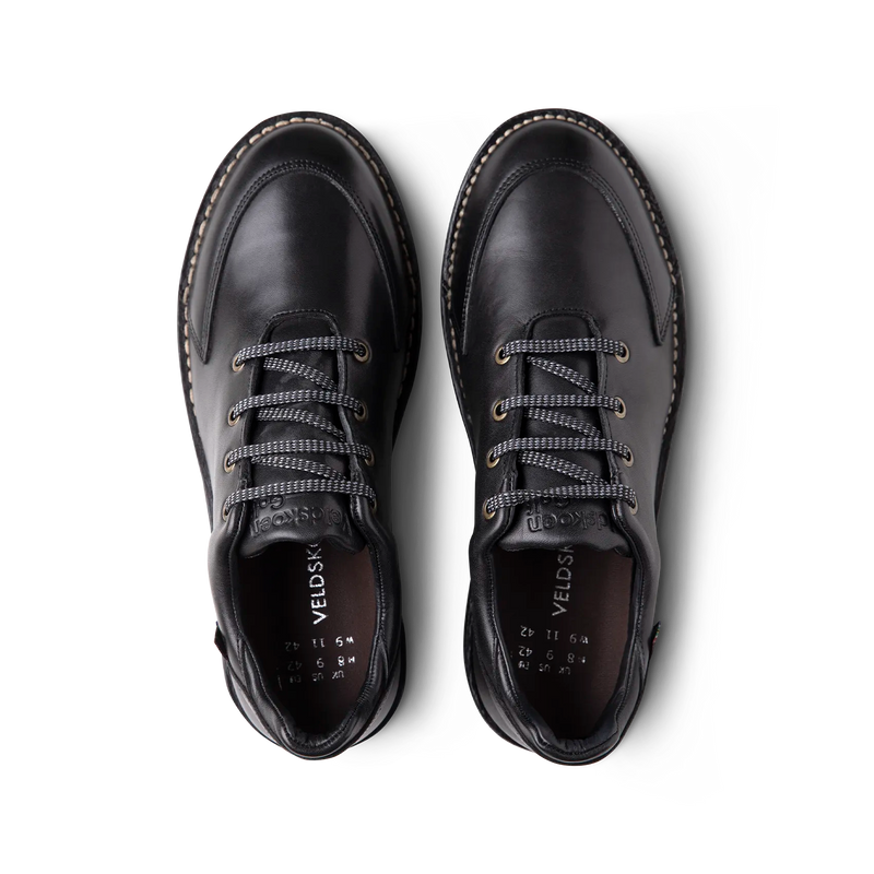 Veldskoen Birdie Golf Shoe (Black leather with Grey sole)